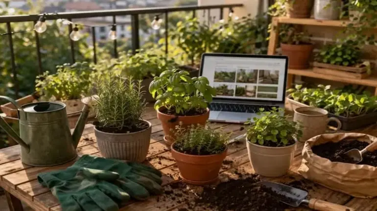 mini-pizza-garden-balcony-fresh-toppings
