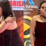 nikita-rawal-female-fan-kiss-red-carpet-video-viral
