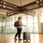 /airport-security-tray-phone-passport-sanitize-after-security-check/
