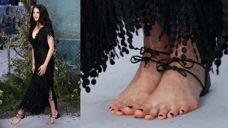 margaret-qualley-chanel-barefoot-sandals-the-dog-stars-premiere