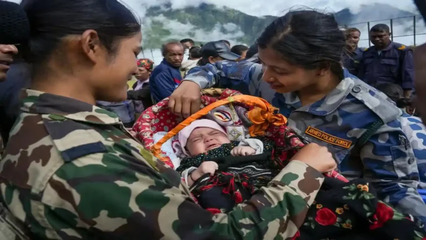 nepal-flood-one-and-half-month-old-baby-rescue-video-viral