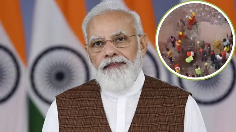 delhi-satya-niketan-building-collapse-pm-modi-condolence-three-dead